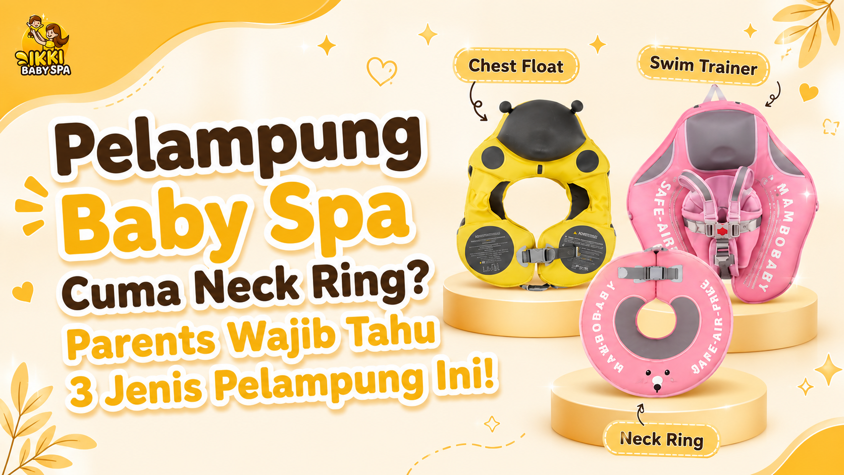 Pelampung Baby Spa Cuma Neck Ring? Parents Wajib Tahu 3 Jenis Pelampung Ini!