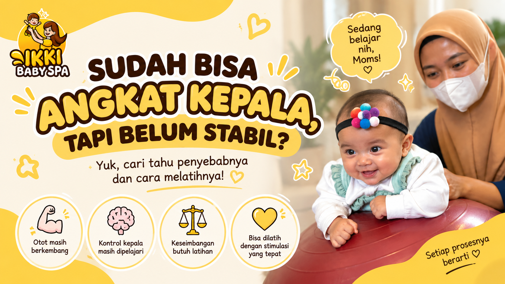 ⭐ SI KECIL SUDAH BISA ANGKAT KEPALA, TAPI GERAKNYA MASIH BELUM STABIL? 👶🏻
