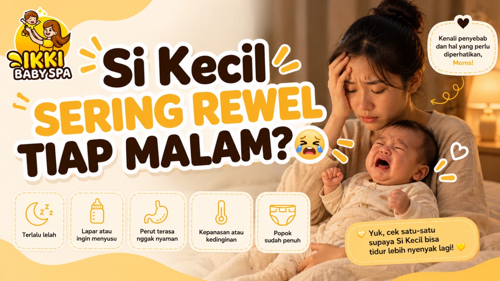 Si Kecil Sering Rewel Setiap Malem? Cek Trik Rahasia dari IKKI BABY SPA